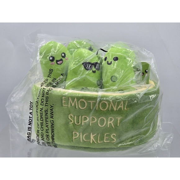 NEW Emotional Support Pickles Plush Set – 5 Stuffed Toys & Basket by Relatable - Picture 9 of 9